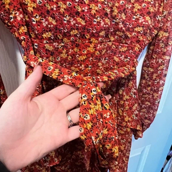 Rust floral dress - Picture 4 of 8